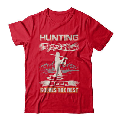 Hunting Solves Most of My Problems Beer Solves The Rest-T-Shirt & Hoodie-Premium T-Shirt-Red