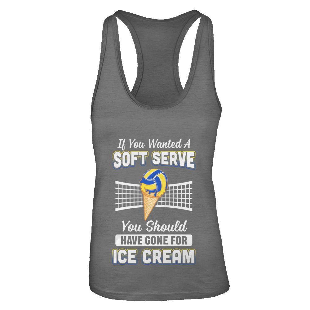 If You Wanted A Soft Serve Funny Volleyball-T-Shirt & Tank Top-Women's Ideal Racerback Tank-Dark Grey
