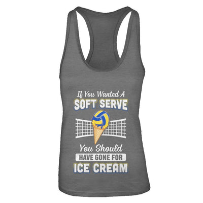 If You Wanted A Soft Serve Funny Volleyball-T-Shirt & Tank Top-Women's Ideal Racerback Tank-Dark Grey
