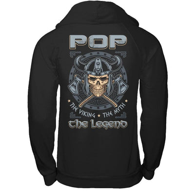 Pop The Viking The Myth The Legend-T-Shirt & Hoodie-Pullover Hoodie-Black