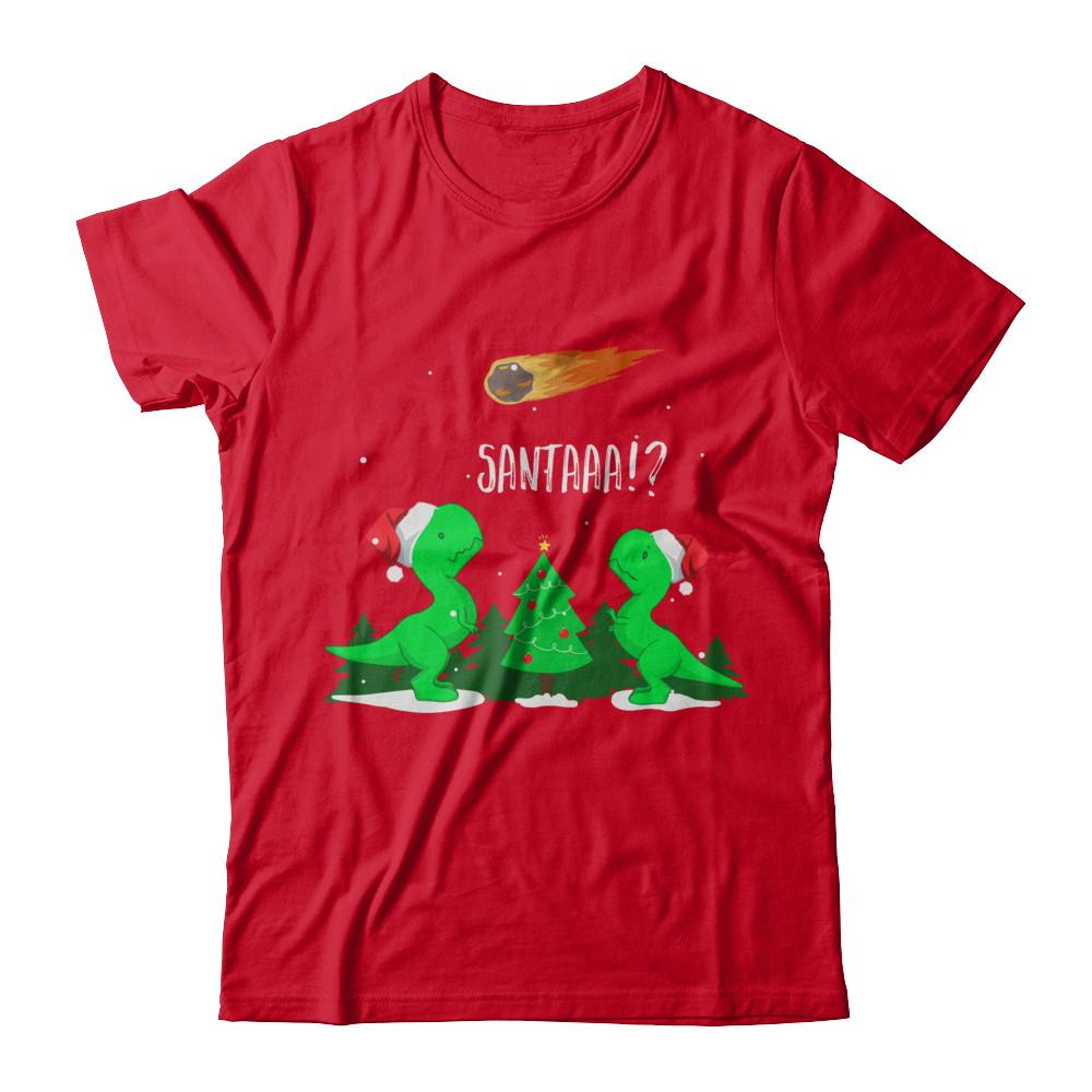 Funny Christmas Dinosaur Gift Cool Dinosaurs Lovers-T-Shirt & Sweatshirt-Premium T-Shirt-Red