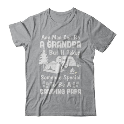Camping Papa Grandpa Fathers Day Gift-T-Shirt & Hoodie-Classic T-Shirt-Sport Grey