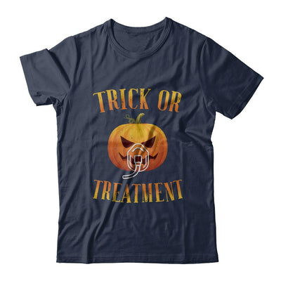 Trick Or Treatment Respiratory Therapist Nurse Halloween-T-Shirt & Hoodie-Classic T-Shirt-Navy