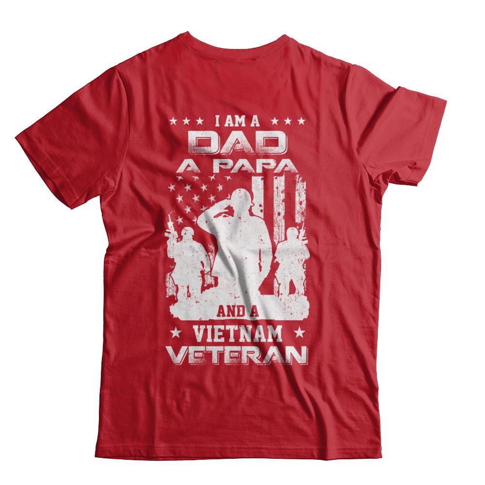 I'm A Dad A Papa And A Vietnam Veteran-T-Shirt & Hoodie-Classic T-Shirt-Red