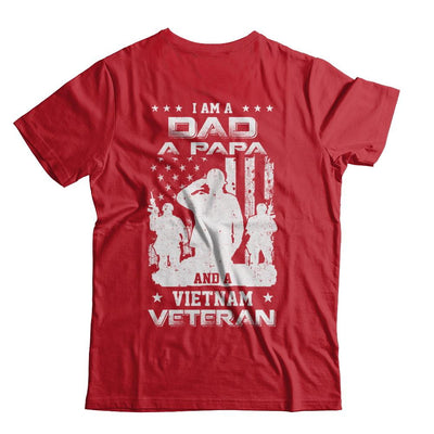 I'm A Dad A Papa And A Vietnam Veteran-T-Shirt & Hoodie-Classic T-Shirt-Red