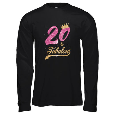 20 And Fabulous 2001 20th Birthday Gift-T-Shirt & Tank Top-Long Sleeve T-Shirt-Black