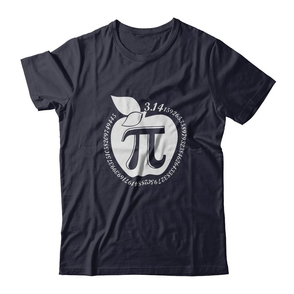 Apple Pi Math Happy Pi Day Teacher-T-Shirt & Hoodie-Premium T-Shirt-Midnight Navy