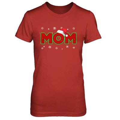 Mom Christmas Santa Ugly Sweater Gift-T-Shirt & Sweatshirt-Women's T-Shirt-Red