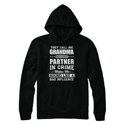They Call Me Grandma Partner In Crime Mothers Day-T-Shirt & Hoodie-Pullover Hoodie-Black