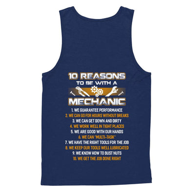 10 Reasons To Be With A Mechanic-T-Shirt & Hoodie-Unisex Tank-Navy