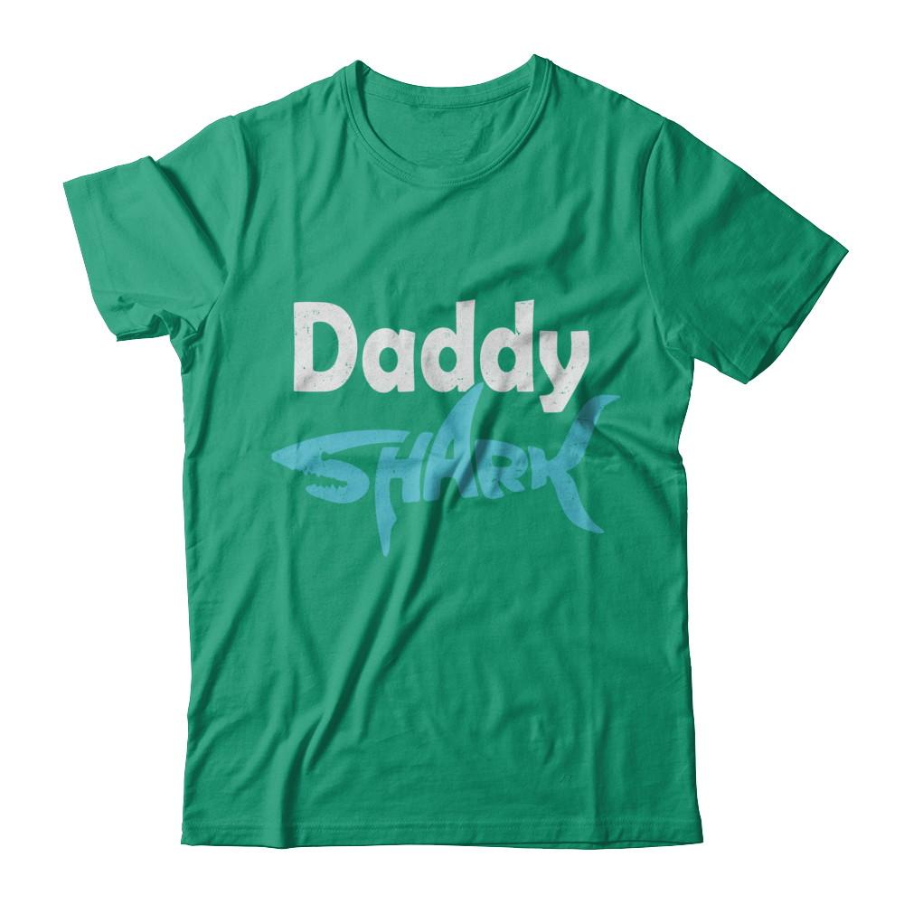 Daddy Shark Dad Family Fathers Day Gifts Idea-T-Shirt & Hoodie-Classic T-Shirt-Kelly Green