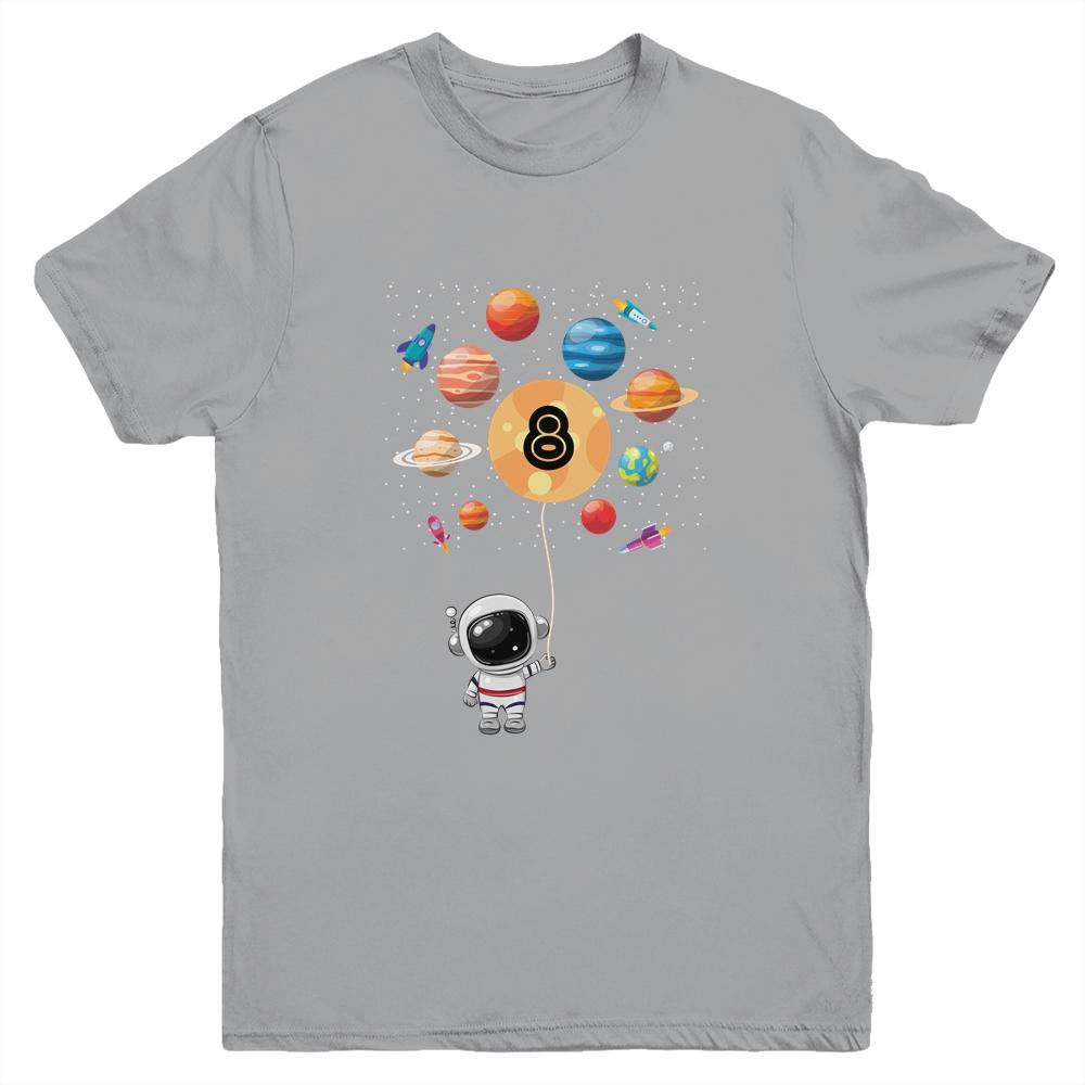 6 Years Old Birthday Boy Girl Gifts Astronaut 6th Birthday Youth-Youth Shirt-Youth T-Shirt-Sport Grey