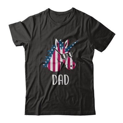 Patriotic Dad Daddy Unicorn Americorn 4Th Of July-T-Shirt & Hoodie-Classic T-Shirt-Black
