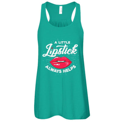 A Little Lipstick Always Helps-T-Shirt & Tank Top-Women's Flowy Racerback Tank-Kelly