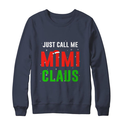 Santa Mimi Claus Matching Family Christmas Pajamas-T-Shirt & Sweatshirt-Crewneck Sweatshirt-Navy