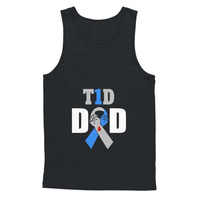 Diabetes awareness T1D Proud Type 1 Diabetes Dad-T-Shirt & Hoodie-Unisex Tank-Black