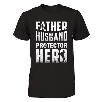 Father Husband Protector Hero-T-Shirt & Hoodie-Classic T-Shirt-Black