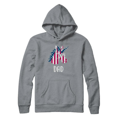 Patriotic Dad Daddy Unicorn Americorn 4Th Of July-T-Shirt & Hoodie-Pullover Hoodie-Light Steel