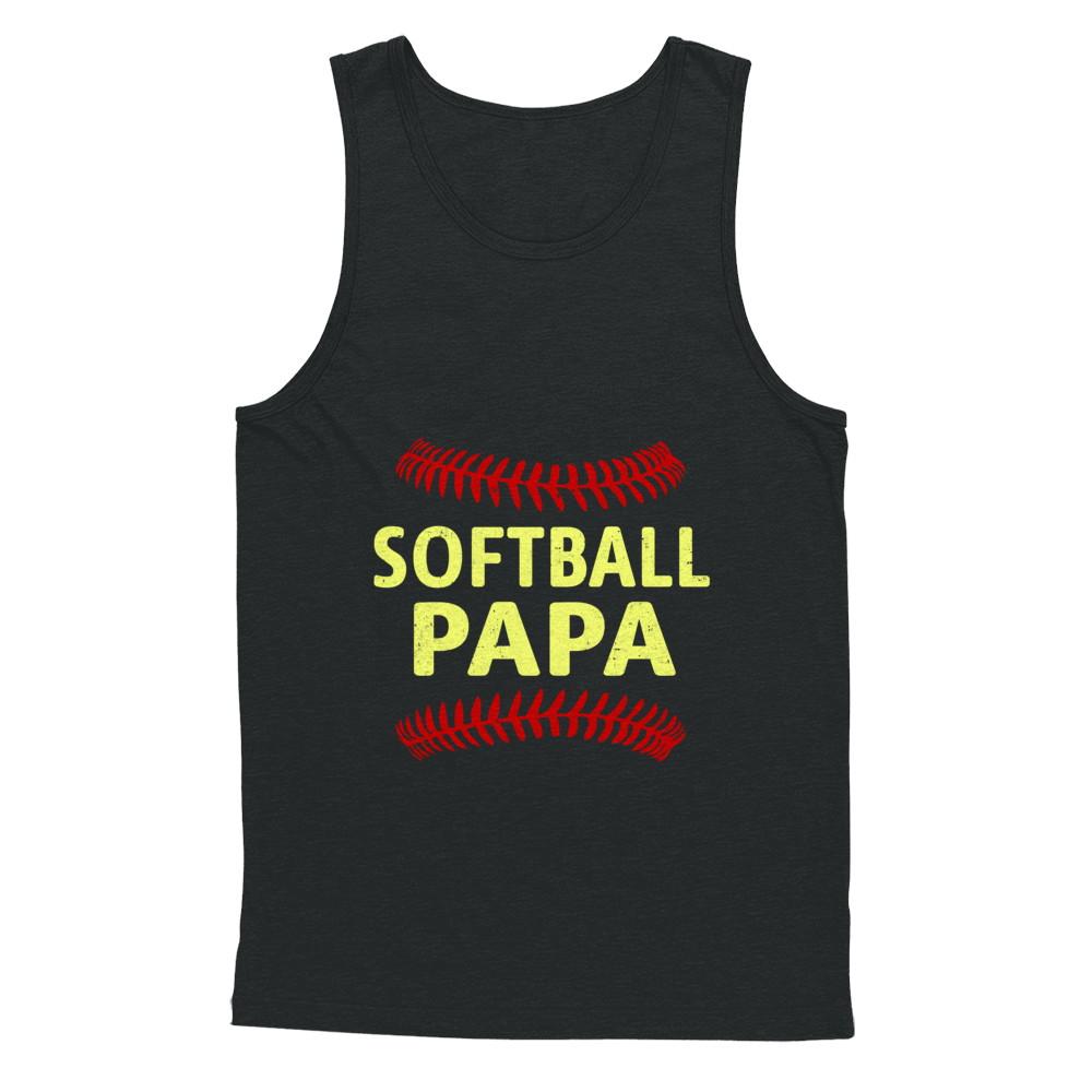 Softball Papa-T-Shirt & Hoodie-