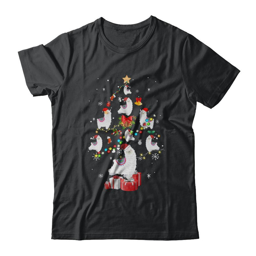 Llama Christmas Tree Decor Xmas Gift-T-Shirt & Sweatshirt-Classic T-Shirt-Black