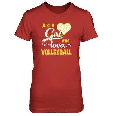 Just A Girl Who Loves Volleyball-T-Shirt & Tank Top-Women's T-Shirt-Red