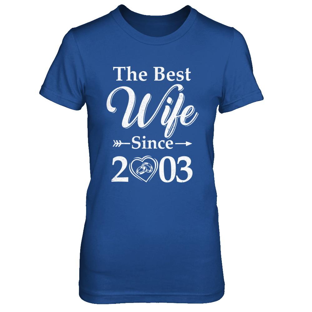 18th Married Together Anniversary Since 2003 Husband Wife-T-Shirt & Hoodie-Women's T-Shirt-Royal