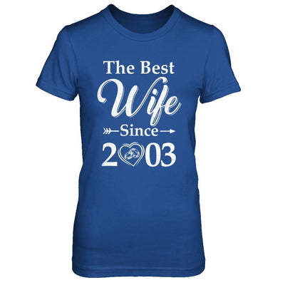 18th Married Together Anniversary Since 2003 Husband Wife-T-Shirt & Hoodie-Women's T-Shirt-Royal