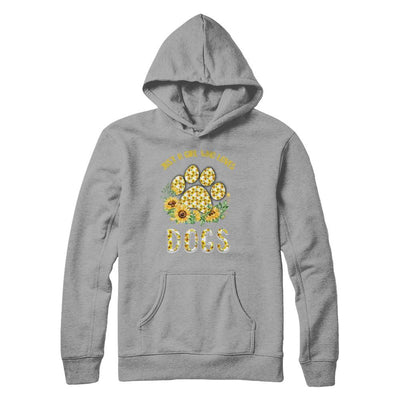 Just A Girl Who Loves Dogs And Sunflowers-T-Shirt & Hoodie-Pullover Hoodie-Light Steel