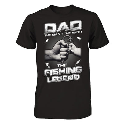 Dad The Man The Myth The Fishing Legend-T-Shirt & Hoodie-Classic T-Shirt-Black