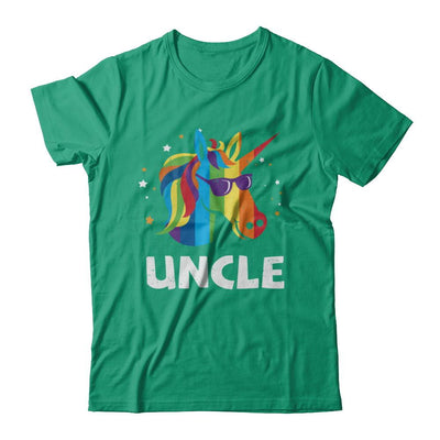 LGBT Pride Lesbian Gay Proud Uncle Unicorn-T-Shirt & Hoodie-Classic T-Shirt-Kelly Green