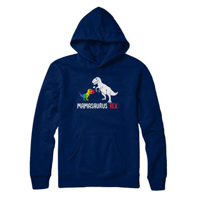 Mama Saurus Mamasaurus T-Rex Dinosaur LGBT Support-T-Shirt & Hoodie-Pullover Hoodie-Navy