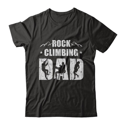 Rock Climbing Dad Distressed Mountain Climber Fathers Day-T-Shirt & Hoodie-Classic T-Shirt-Black