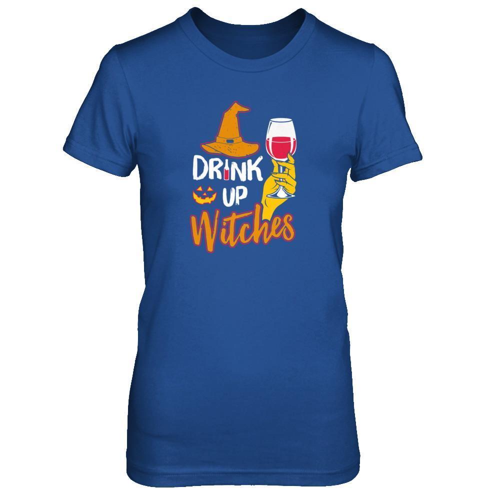Drink Up Witches Funny Halloween Wine Lover-T-Shirt & Tank Top-Women's T-Shirt-Royal