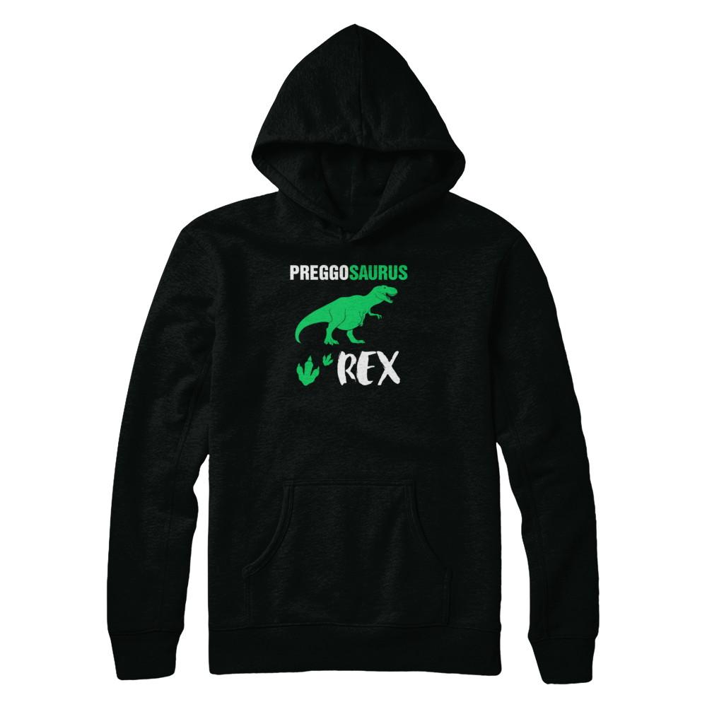 Preggosaurus Rex Pregnancy Mom Dinosaur Gift-T-Shirt & Tank Top-Pullover Hoodie-Black