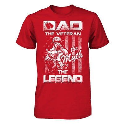 Dad The Veteran The Myth The Legend-T-Shirt & Hoodie-Classic T-Shirt-Red