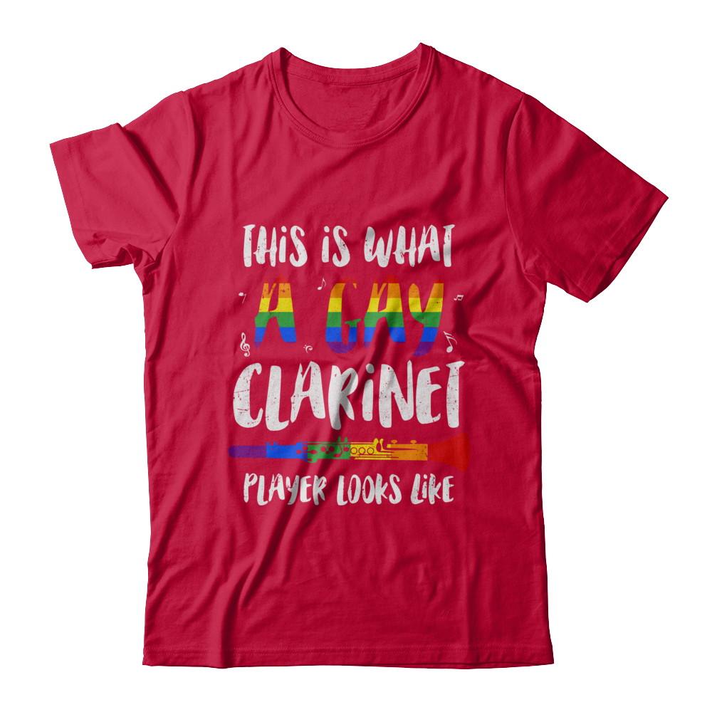 This Is What A Gay Clarinet Player Looks Like LGBT-T-Shirt & Hoodie-Classic T-Shirt-Red