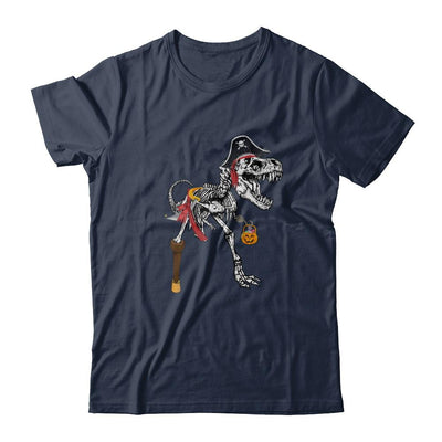 Dinosaurs T-Rex Skeleton Pirate Halloween Saurus For Men Women-T-Shirt & Hoodie-Classic T-Shirt-Navy