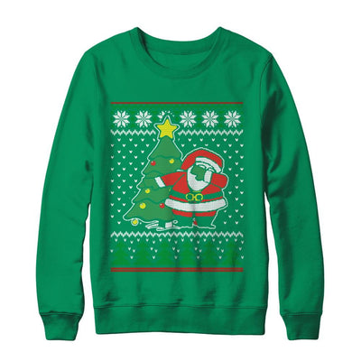Dabbing Santa Ugly Sweater Christmas-T-Shirt & Sweatshirt-Crewneck Sweatshirt-Irish Green