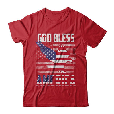 Patriotic God Bless America Flag Eagle 4Th Of July-T-Shirt & Hoodie-Classic T-Shirt-Red