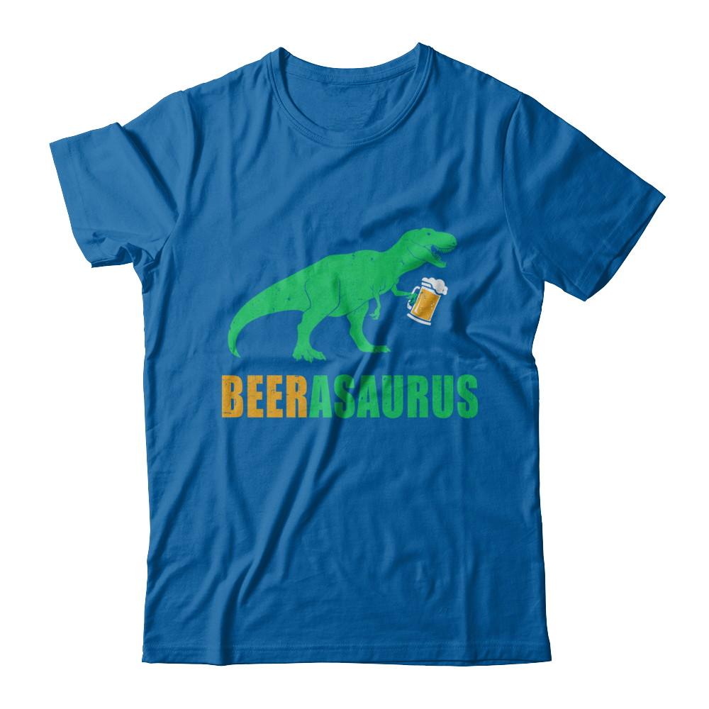 Beerasaurus Funny International Beer Day Dinosaur Gift-T-Shirt & Hoodie-Classic T-Shirt-Royal