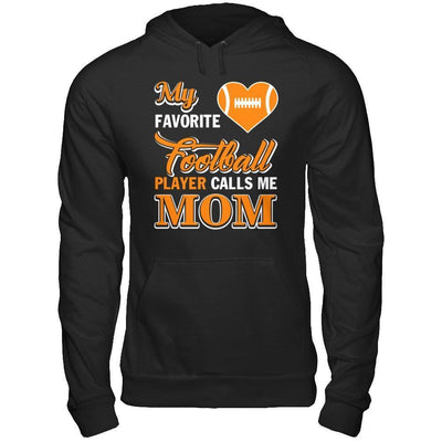 My Favorite Football Player Calls Me Mom-T-Shirt & Hoodie-Pullover Hoodie-Black