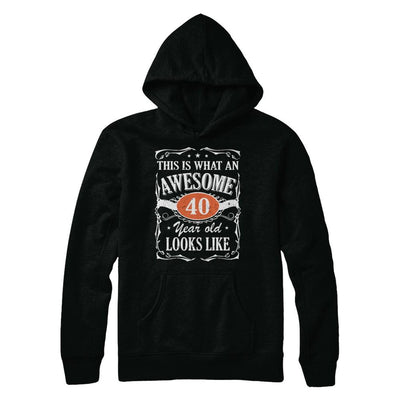 Vintage This Is What An Awesome 40 Year Old 1981 Birthday-T-Shirt & Hoodie-Pullover Hoodie-Black