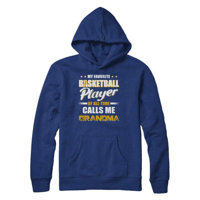 My Favorite Basketball Player Calls Me Grandma Basketball-T-Shirt & Hoodie-Pullover Hoodie-Deep Royal