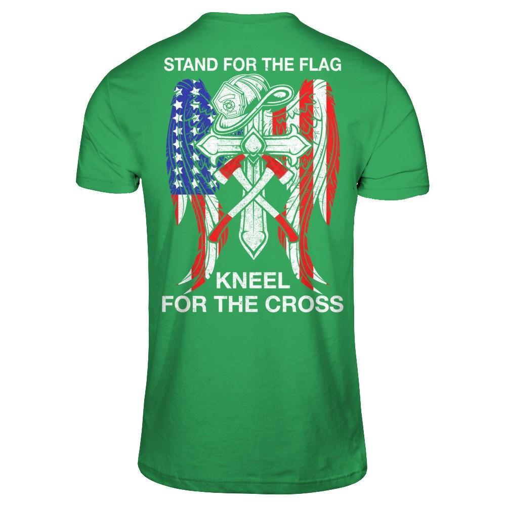 Firefighter Stand For The Flag Kneel For The Cross-T-Shirt & Hoodie-Premium T-Shirt-Kelly Green