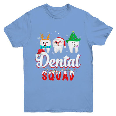 Dental Squad Tooth Christmas Dental Assistant Gifts Youth-Youth Shirt-Youth T-Shirt-Carolina Blue