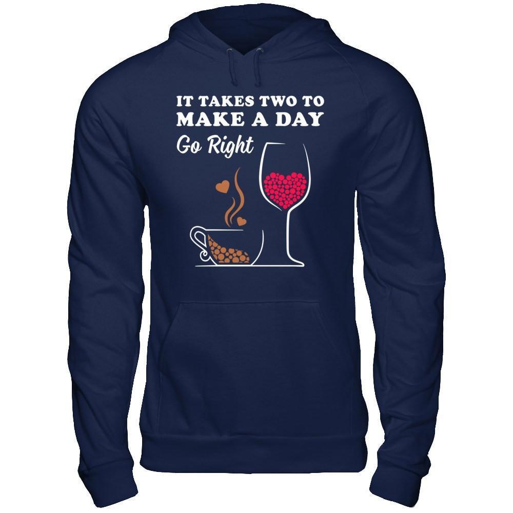 It Take Two To Make A Day Go Right-T-Shirt & Hoodie-Pullover Hoodie-Navy