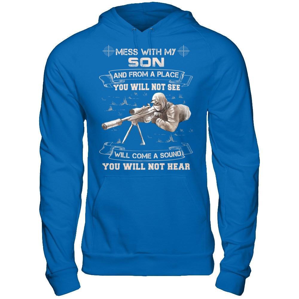 Mess With My Son And From A Place You Will Not See-T-Shirt & Hoodie-Pullover Hoodie-Royal