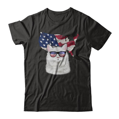 Funny Patriot Cat 4Th Of July American Flag-T-Shirt & Hoodie-Classic T-Shirt-Black