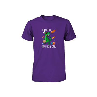 Funny Easter Bunny Dinosaur It Must Be My Lucky Day Youth-Youth Shirt-