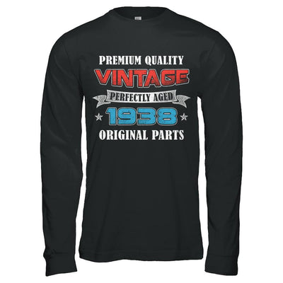 Vintage Premium Prefectly Aged 1938 83th Birthday Gift-T-Shirt & Hoodie-Long Sleeve T-Shirt-Black